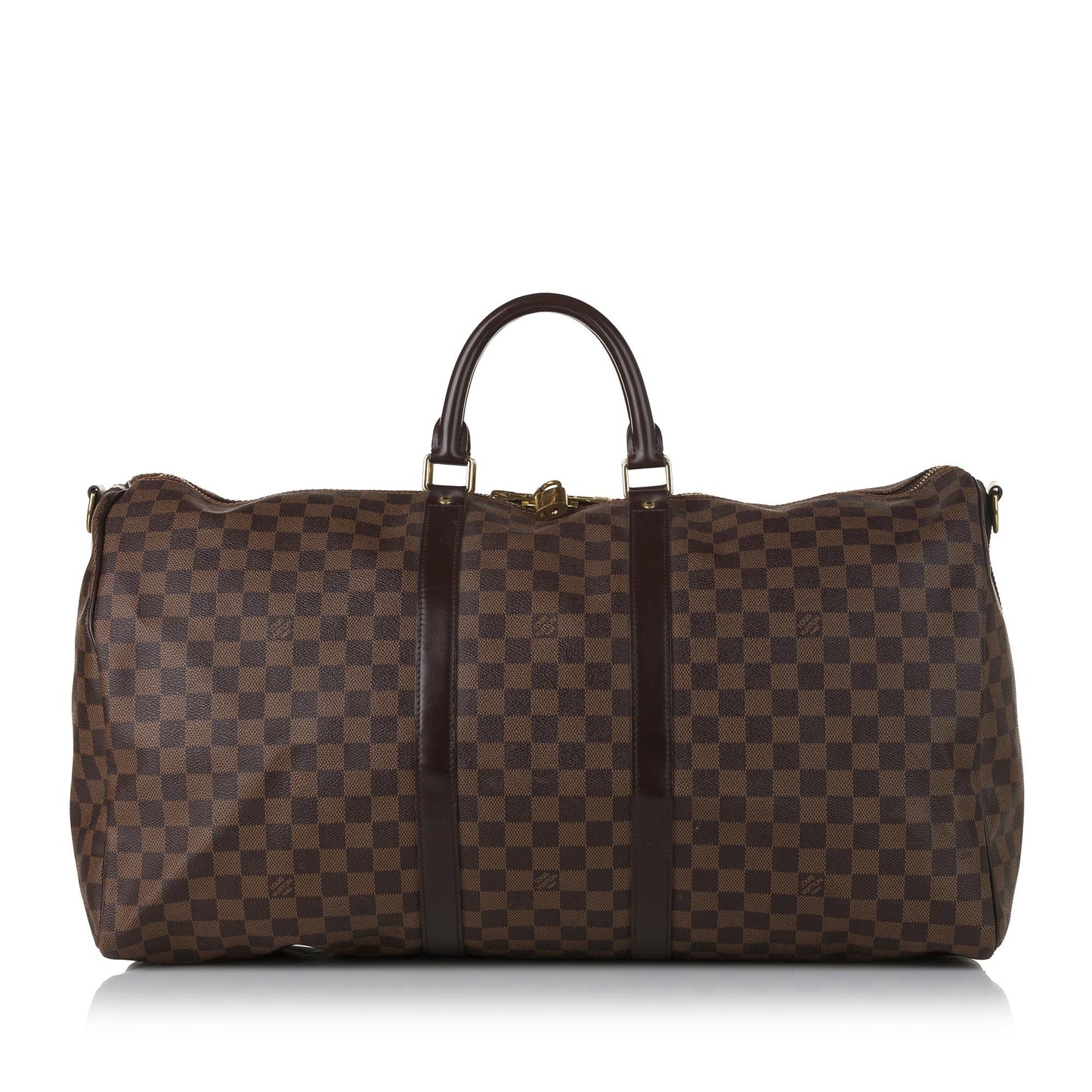 Louis Vuitton Damier Ebene Keepall Bandouliere 55 (SHG-35465)