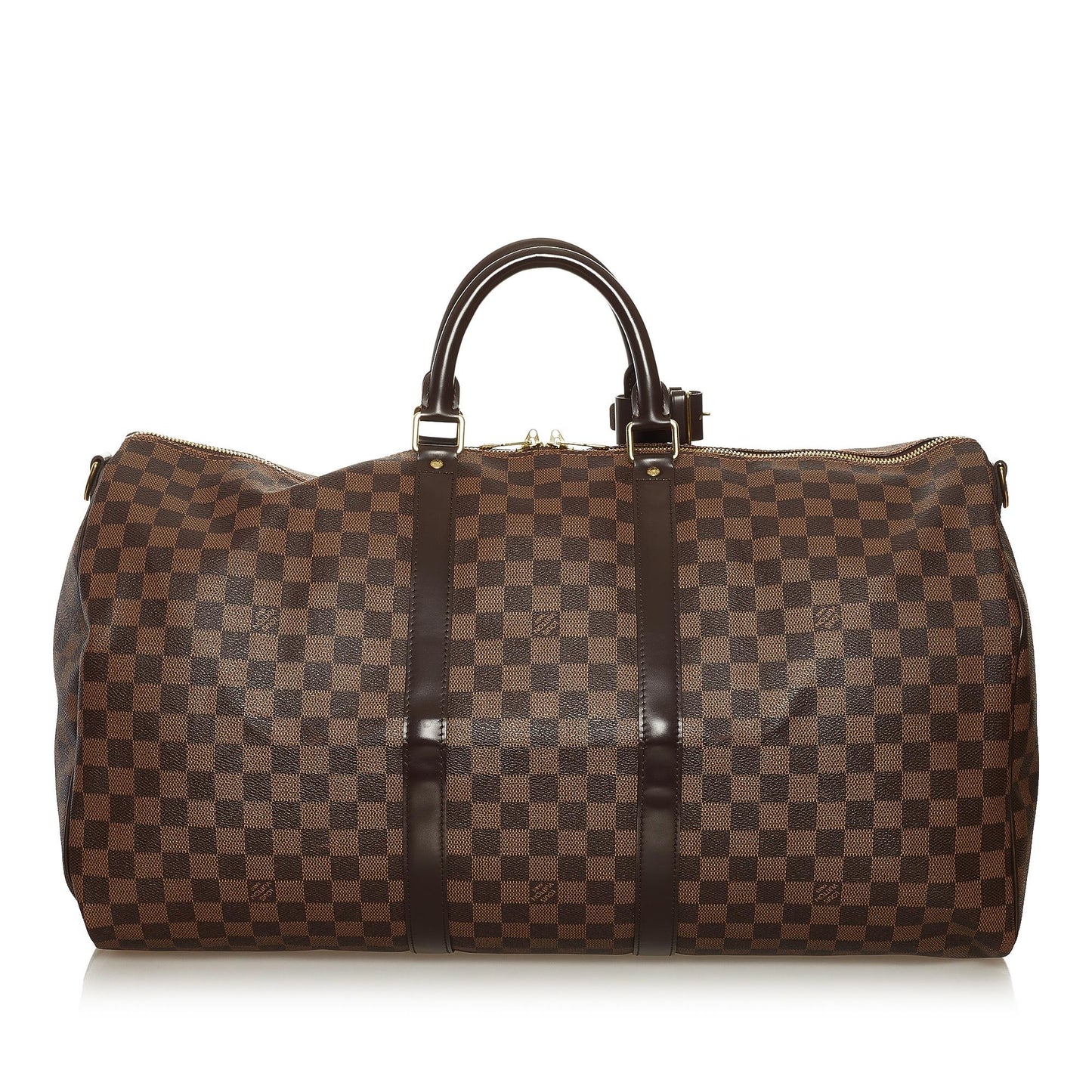 Louis Vuitton Damier Ebene Keepall Bandouliere 55 (SHG-36554)