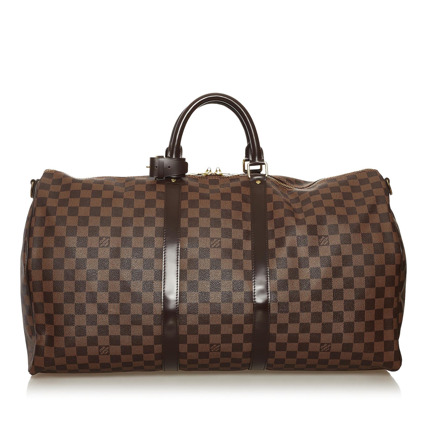 Louis Vuitton Damier Ebene Keepall Bandouliere 55 (SHG-36554)