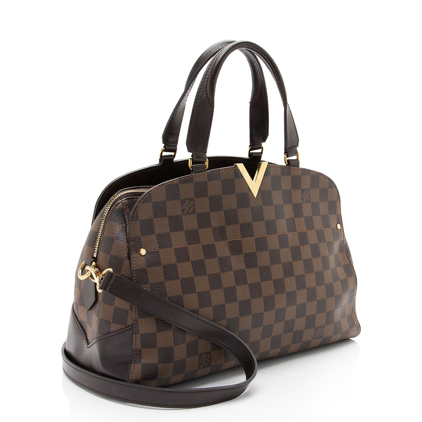 Louis Vuitton Damier Ebene Kensington Bowler Satchel
