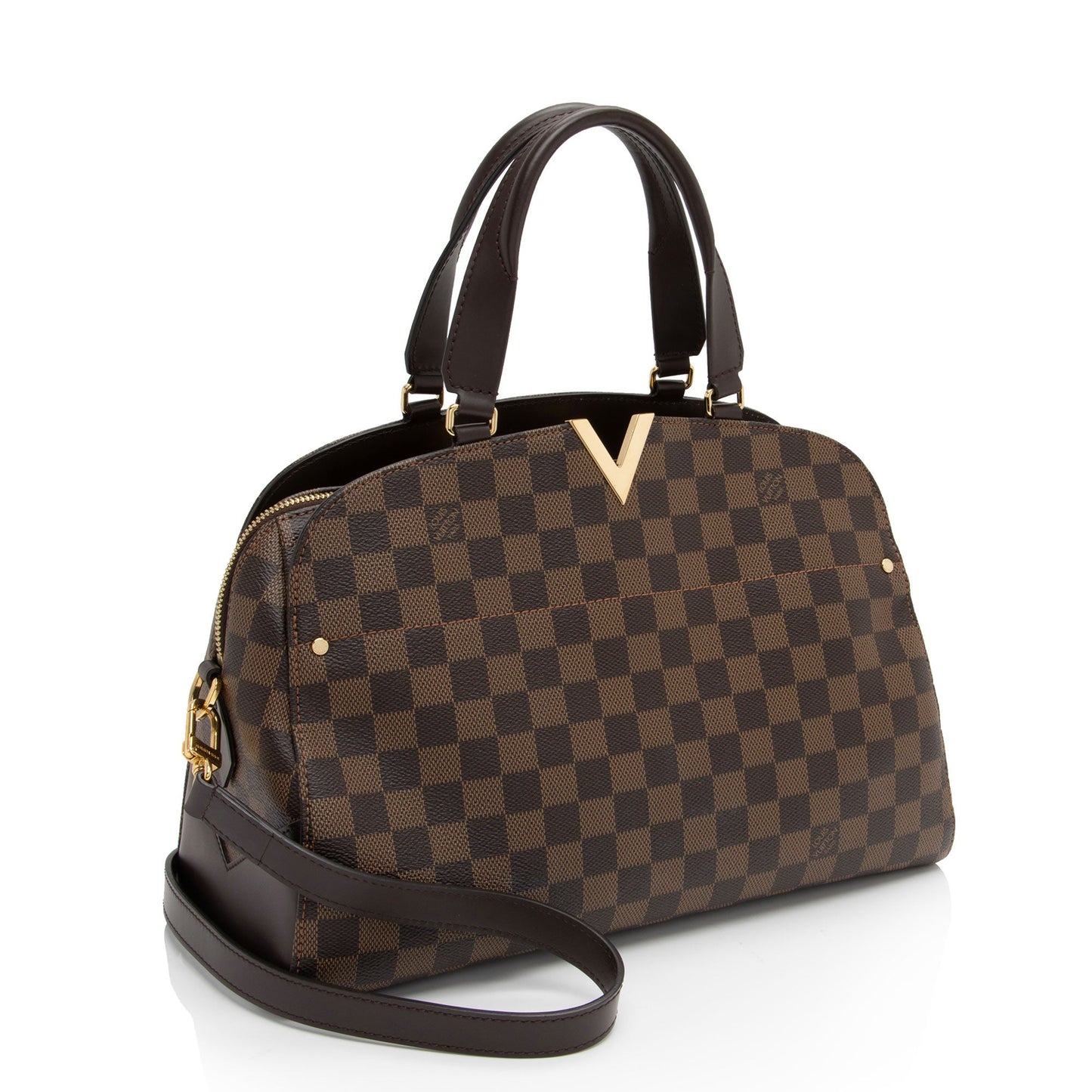 Louis Vuitton Damier Ebene Kensington Bowling Satchel (SHF-OyYSEG)
