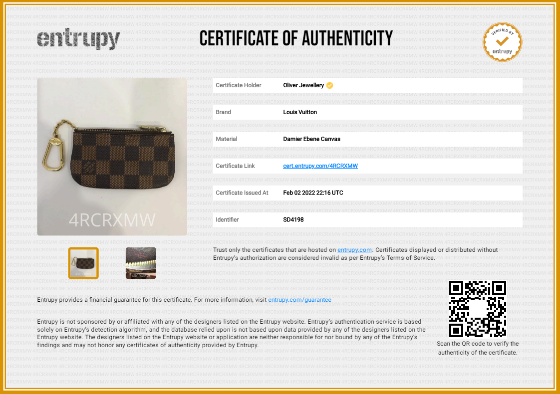 Louis Vuitton Damier Ebene Key Pouch