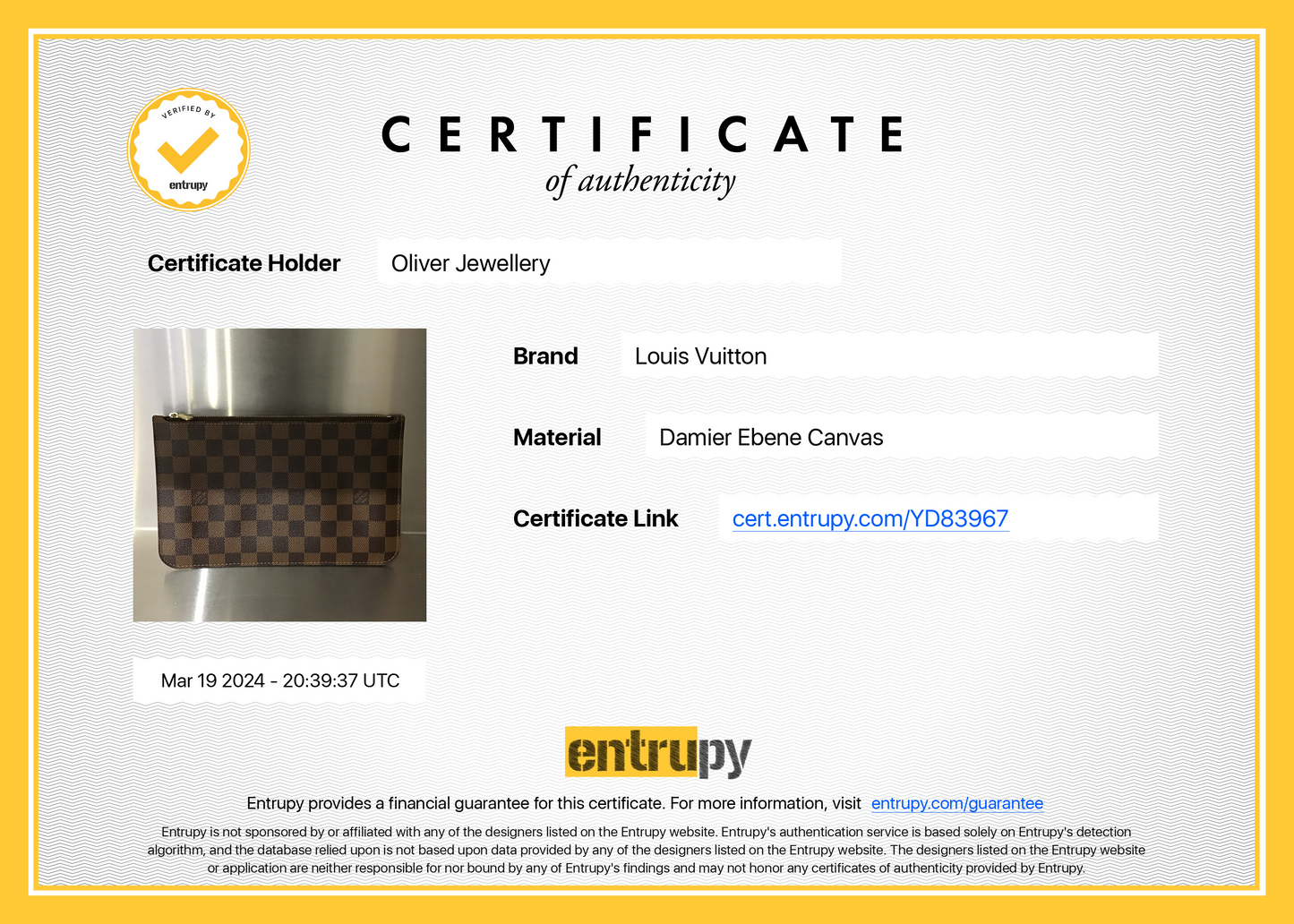 Louis Vuitton Damier Ebene Neverfull GM