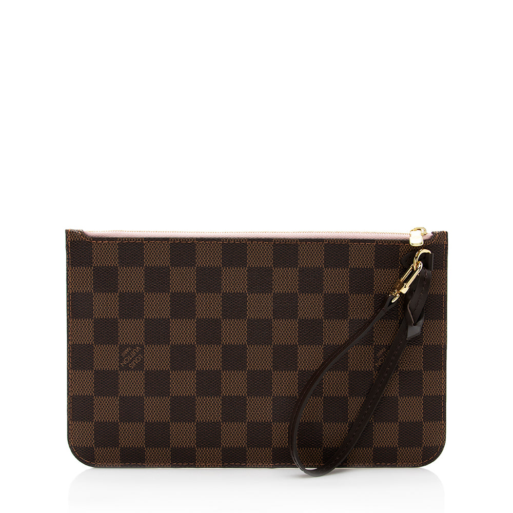 Louis Vuitton Damier Ebene Neverfull MM Pochette (SHF-19803)