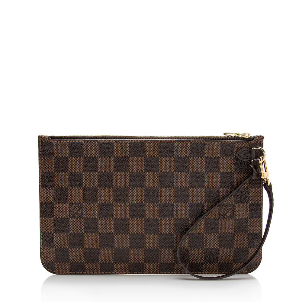 Louis Vuitton Damier Ebene Neverfull MM Pochette (SHF-21966)