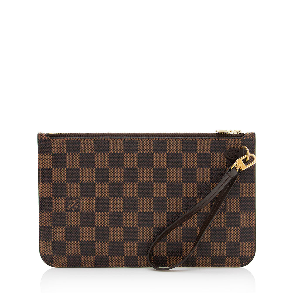 Louis Vuitton Damier Ebene Neverfull MM Pochette (SHF-22053)