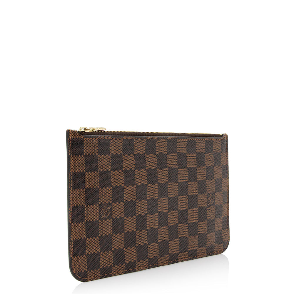 Louis Vuitton Damier Ebene Neverfull MM Pochette (SHF-22053)
