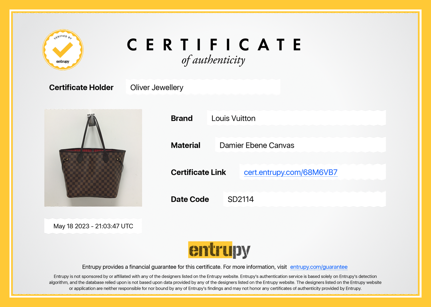 Louis Vuitton Damier Ebene Neverfull MM