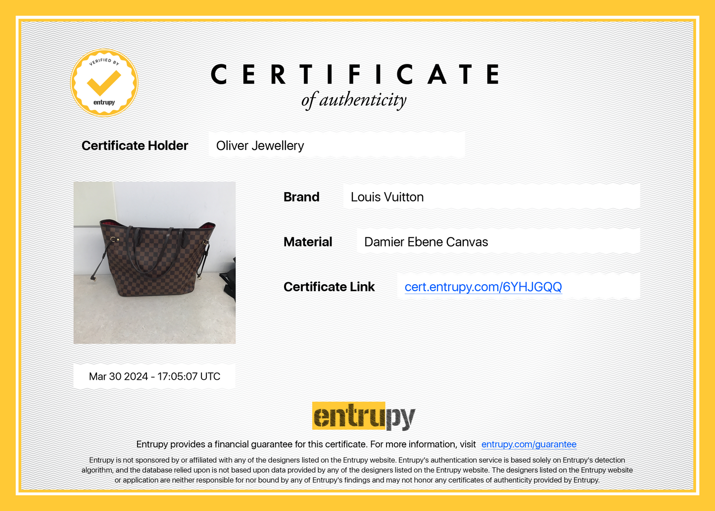 Louis Vuitton Damier Ebene Neverfull MM
