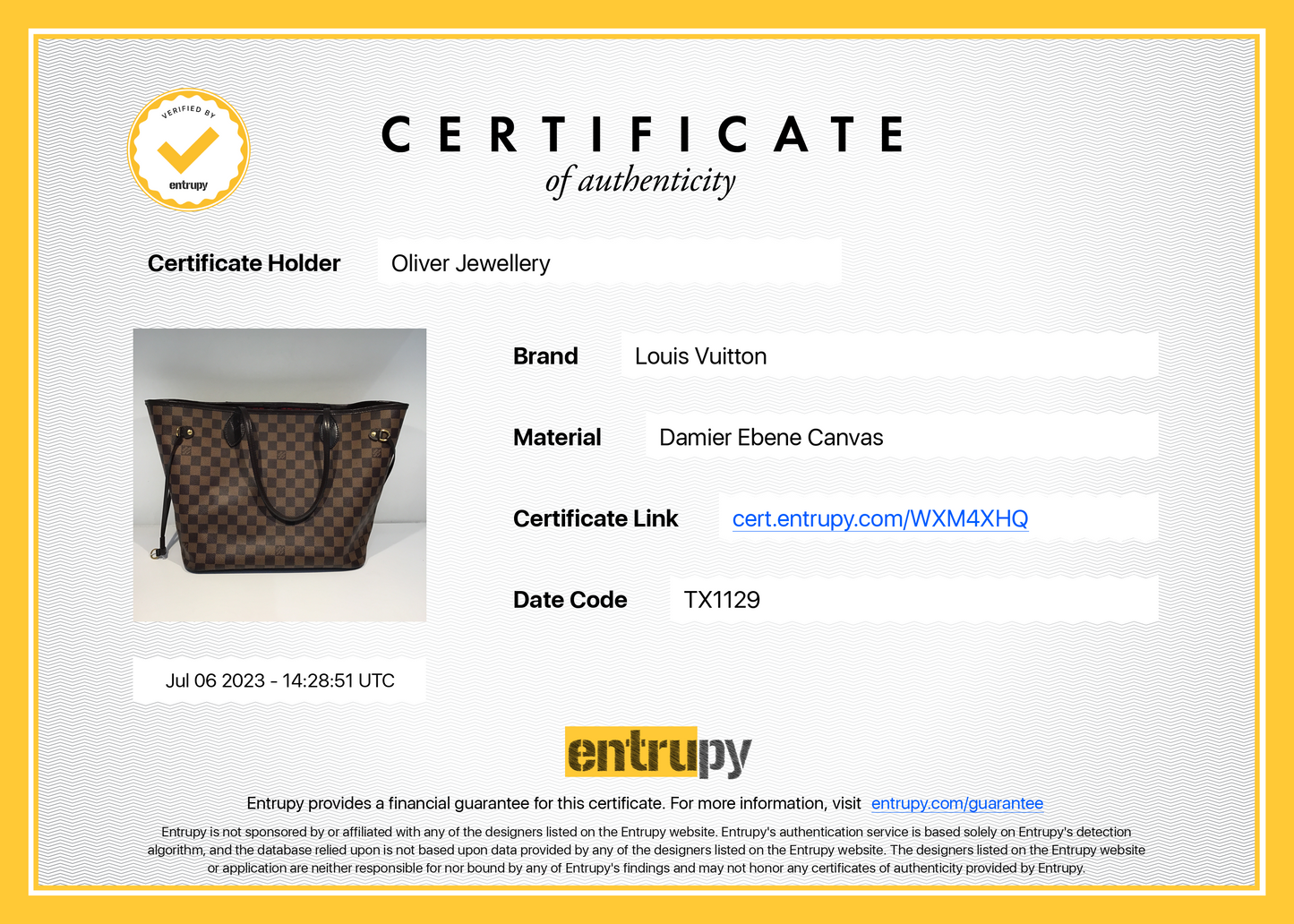 Louis Vuitton Damier Ebene Neverfull MM