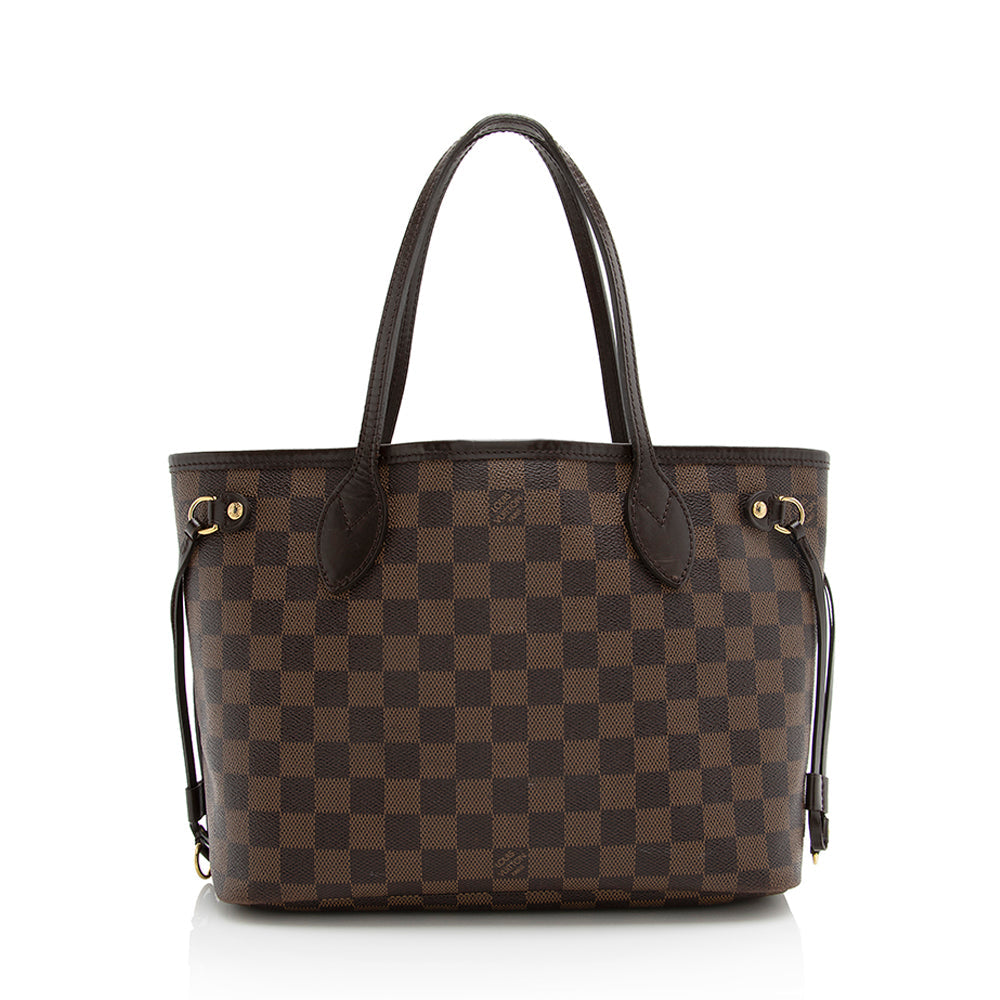 Louis Vuitton Damier Ebene Neverfull PM Tote (SHF-21979)