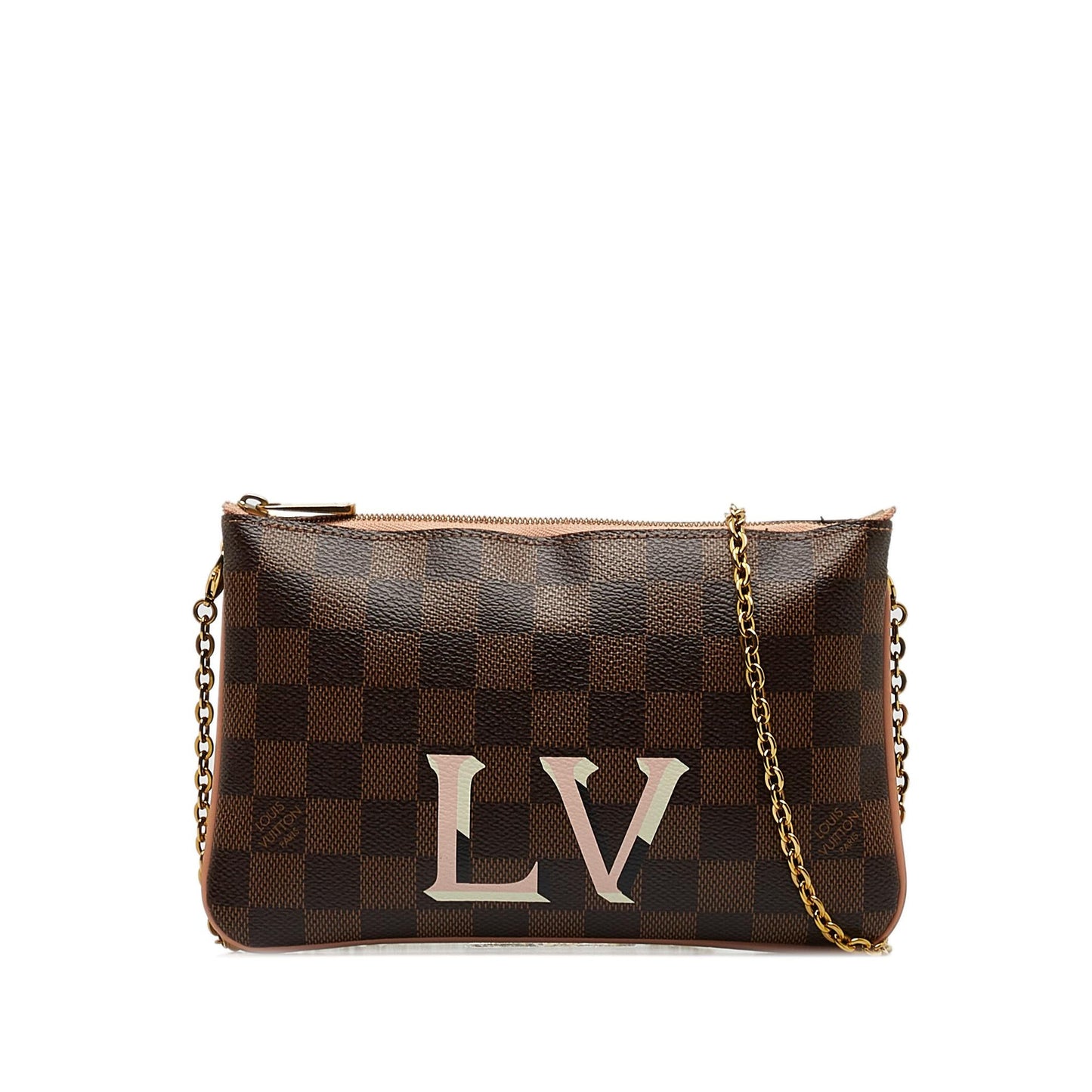 Louis Vuitton Damier Ebene Pochette Double Zip (SHG-Jb8Owu)