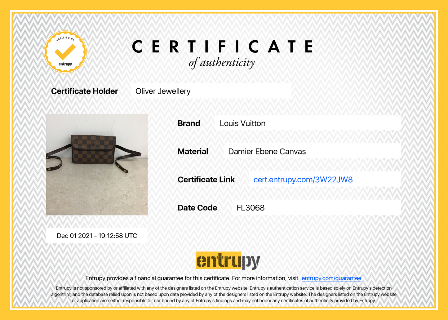 Louis Vuitton Damier Ebene Pochette Florentine