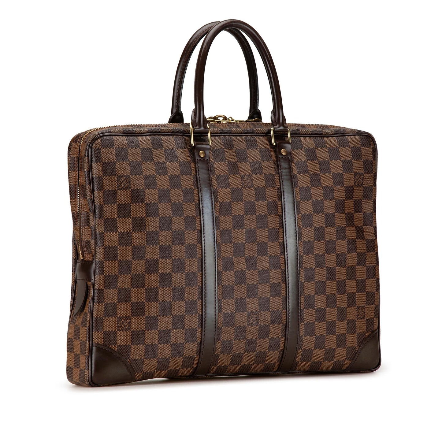 Louis Vuitton Damier Ebene Porte Documents Voyage PM (SHG-KHXfPy)