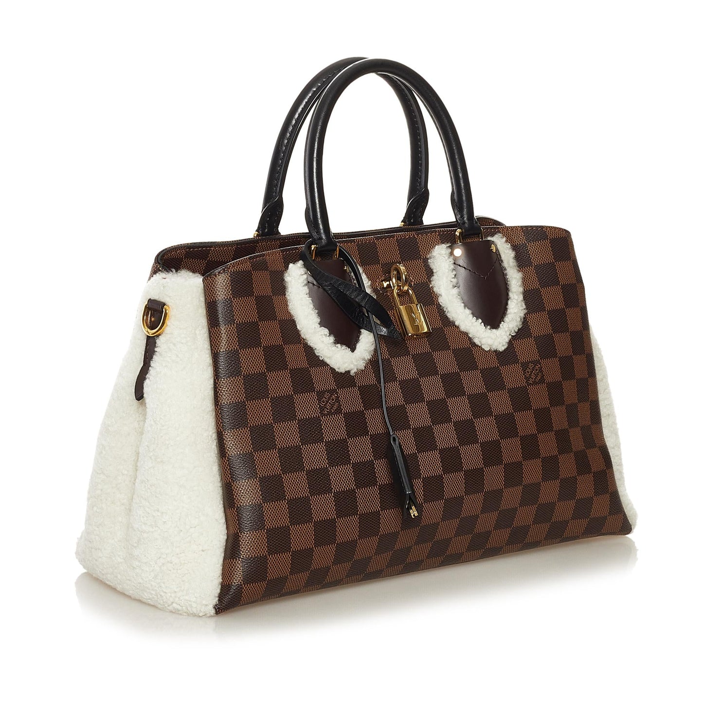 Louis Vuitton Damier Ebene Shearling Normandy (SHG-36551)
