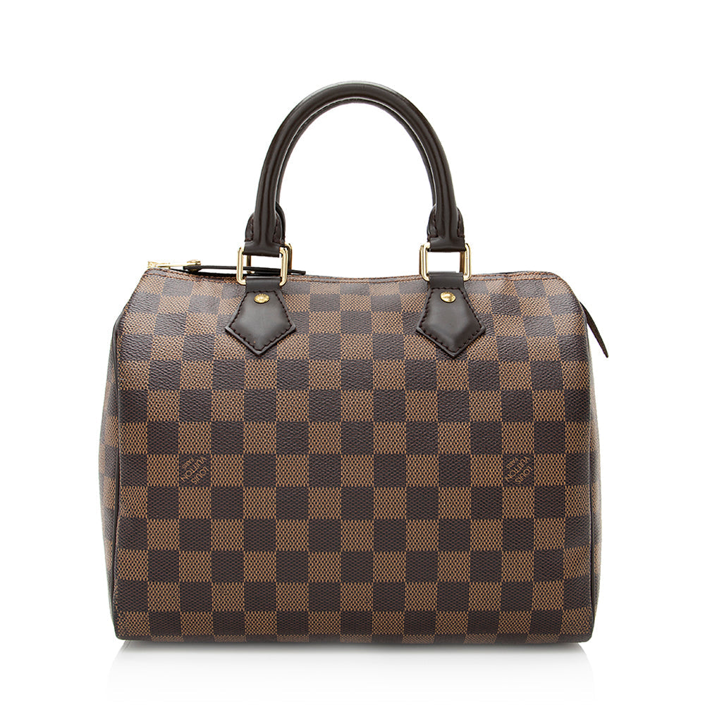 Louis Vuitton Damier Ebene Speedy 25 Satchel (SHF-21044)
