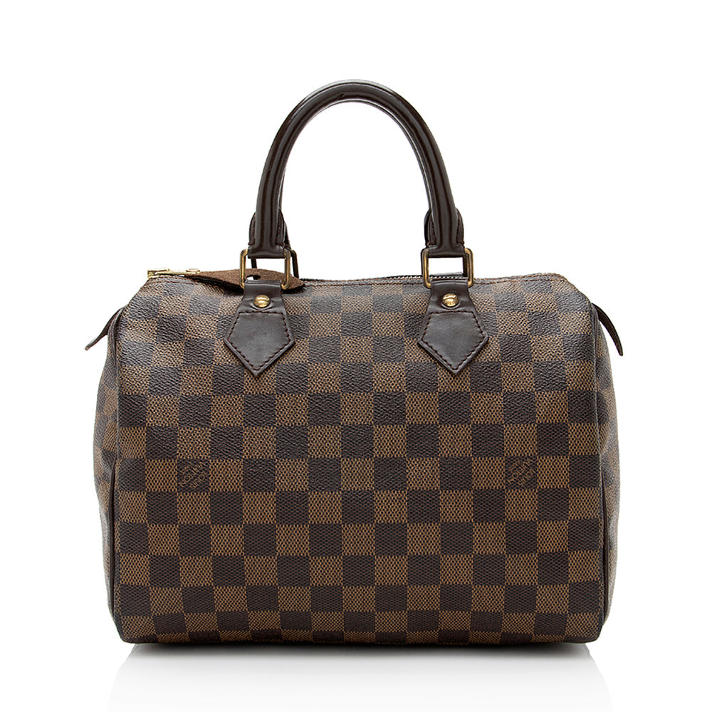 Louis Vuitton Damier Ebene Speedy 25 Satchel (SHF-21897)