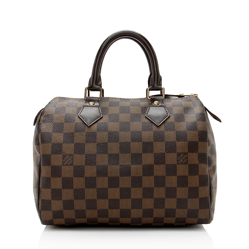 Louis Vuitton Damier Ebene Speedy 25 Satchel (SHF-21897)