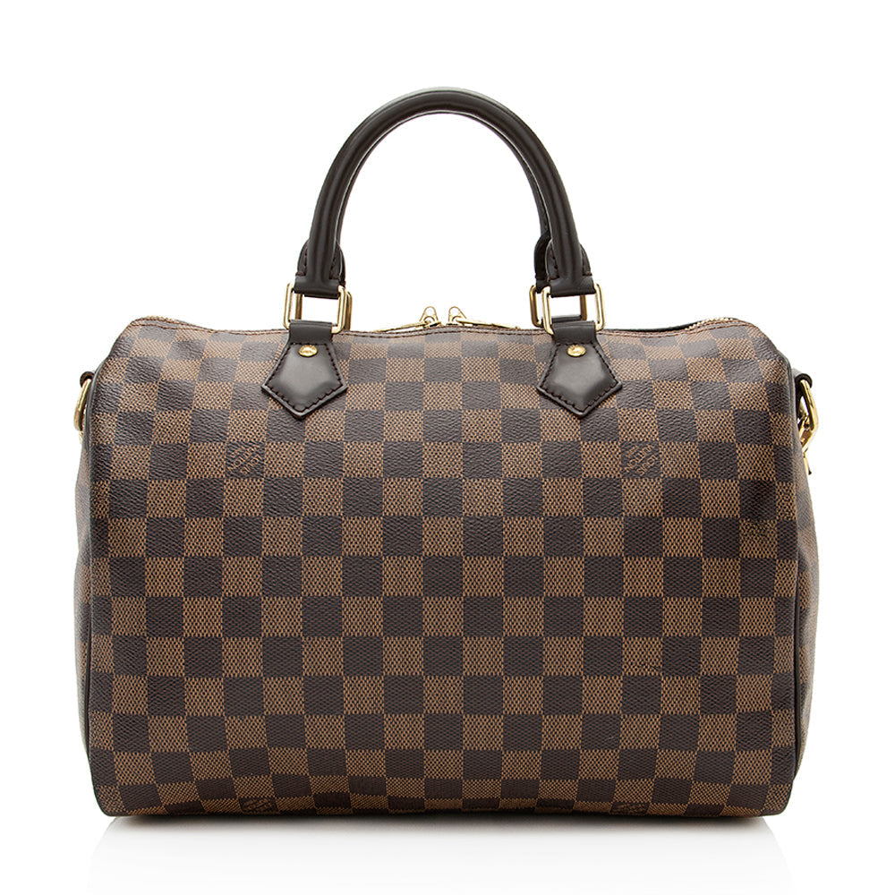 Louis Vuitton Damier Ebene Speedy Bandouliere 30 Satchel (SHF-20250)