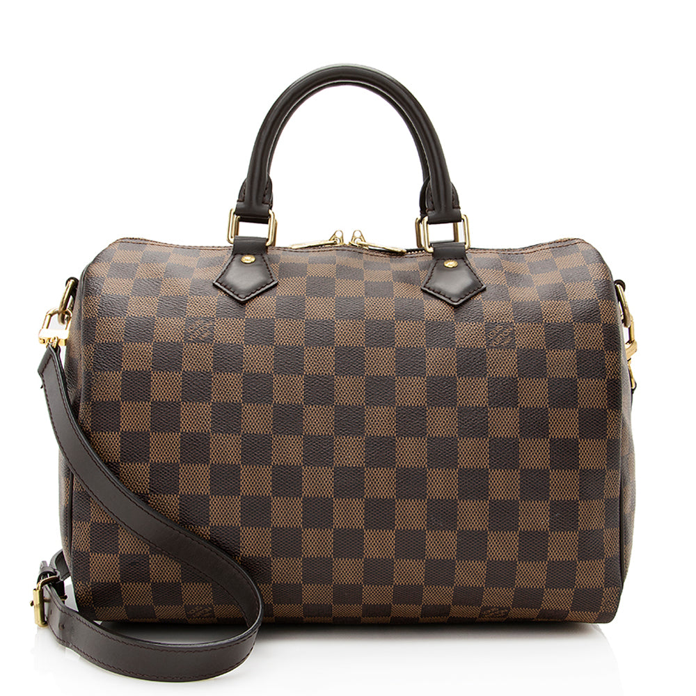 Louis Vuitton Damier Ebene Speedy Bandouliere 30 Satchel (SHF-20250)