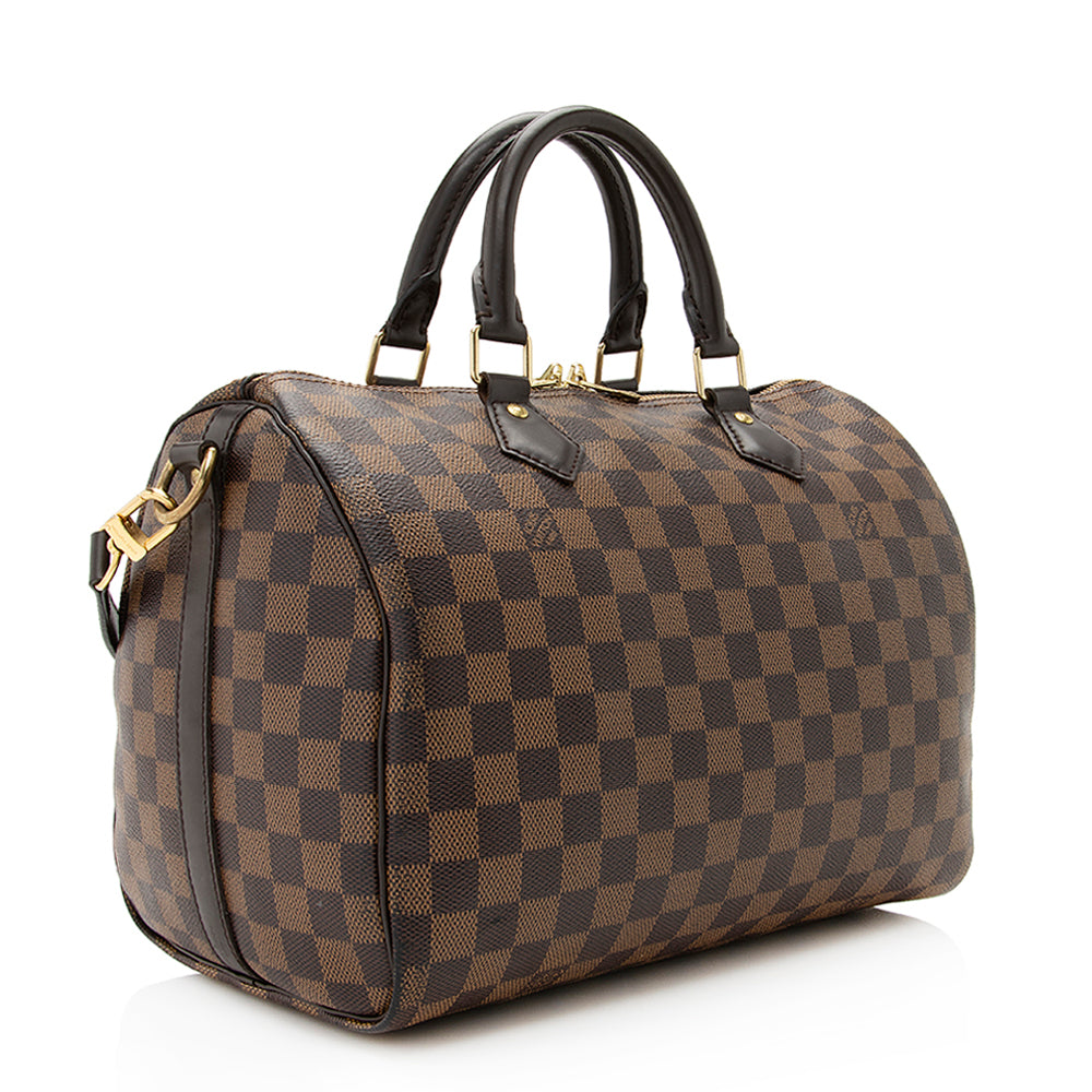 Louis Vuitton Damier Ebene Speedy Bandouliere 30 Satchel (SHF-20250)