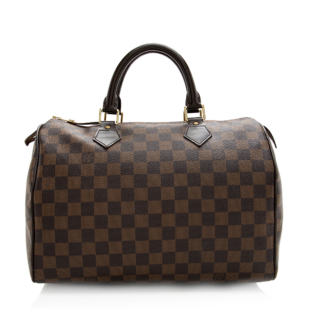 Louis Vuitton Damier Ebene Speedy 30 Satchel (SHF-20222)