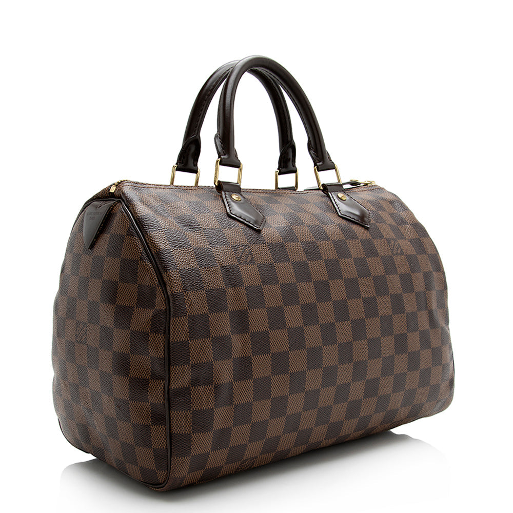 Louis Vuitton Damier Ebene Speedy 30 Satchel (SHF-21204)