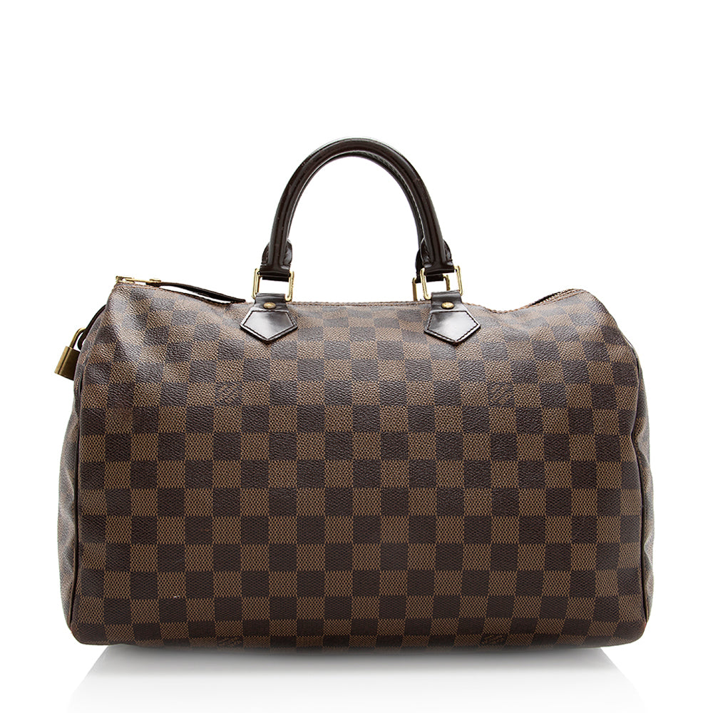 Louis Vuitton Damier Ebene Speedy 35 Satchel - FINAL SALE (SHF-19627)