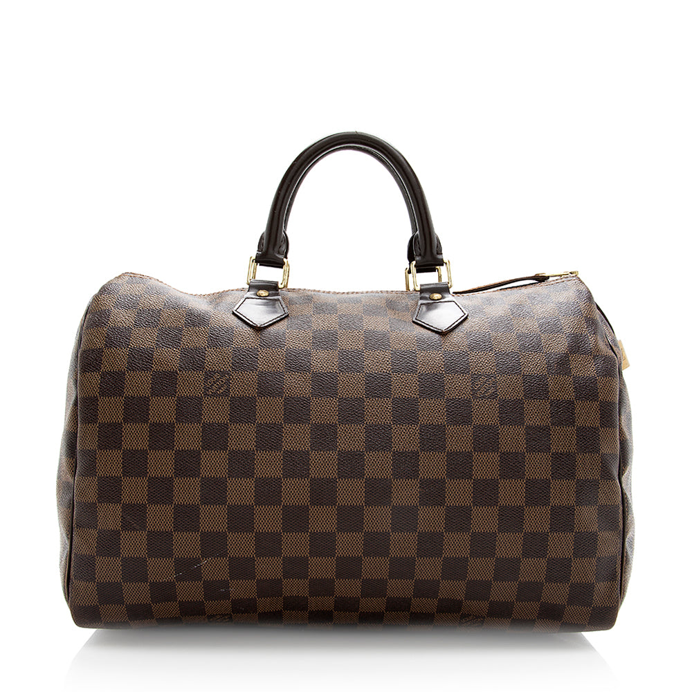Louis Vuitton Damier Ebene Speedy 35 Satchel - FINAL SALE (SHF-19627)