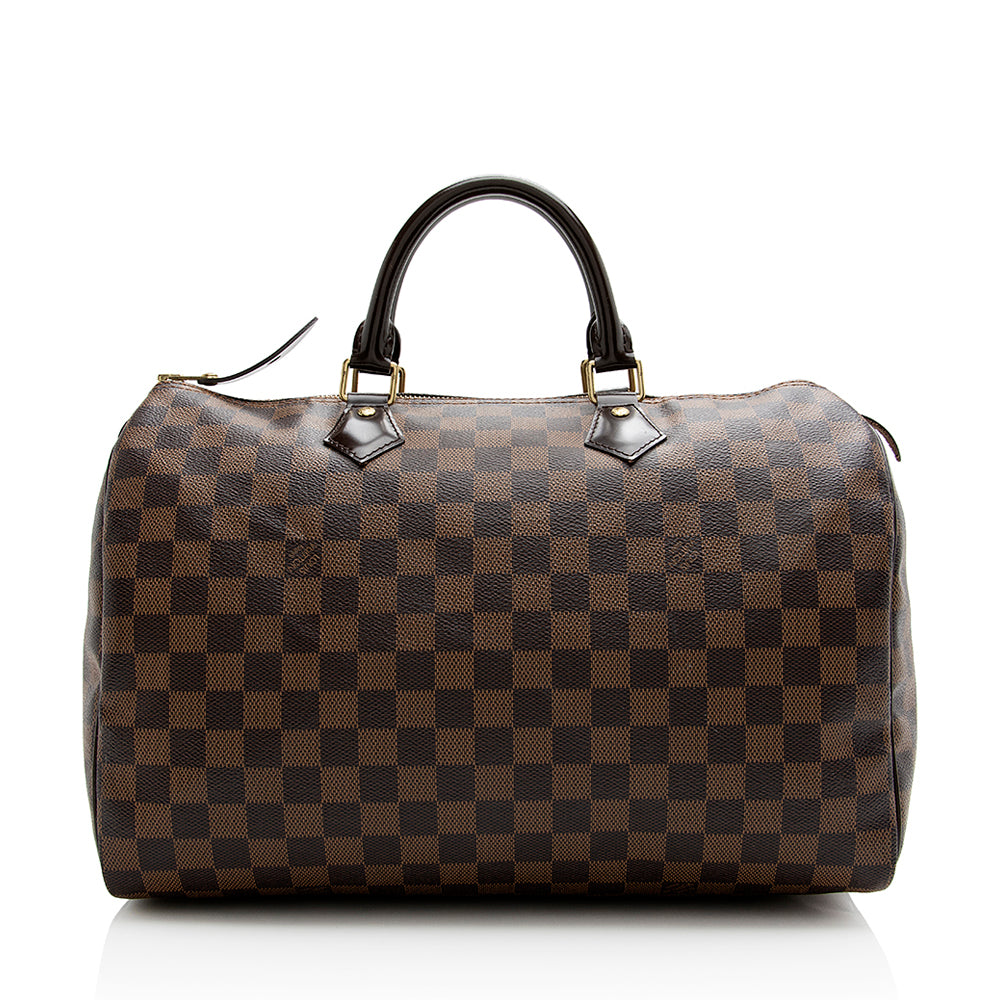 Louis Vuitton Damier Ebene Speedy 35 Satchel (SHF-21567)