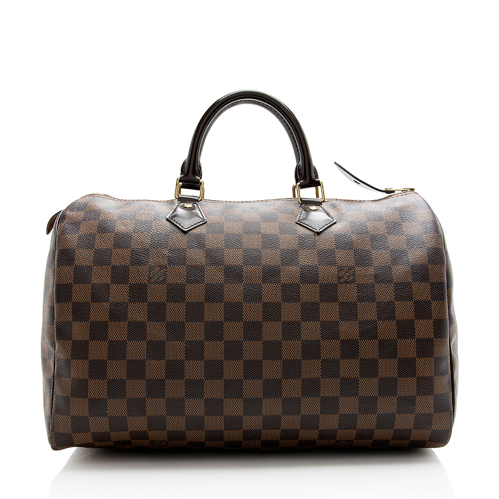 Louis Vuitton Damier Ebene Speedy 35 Satchel (SHF-21567)