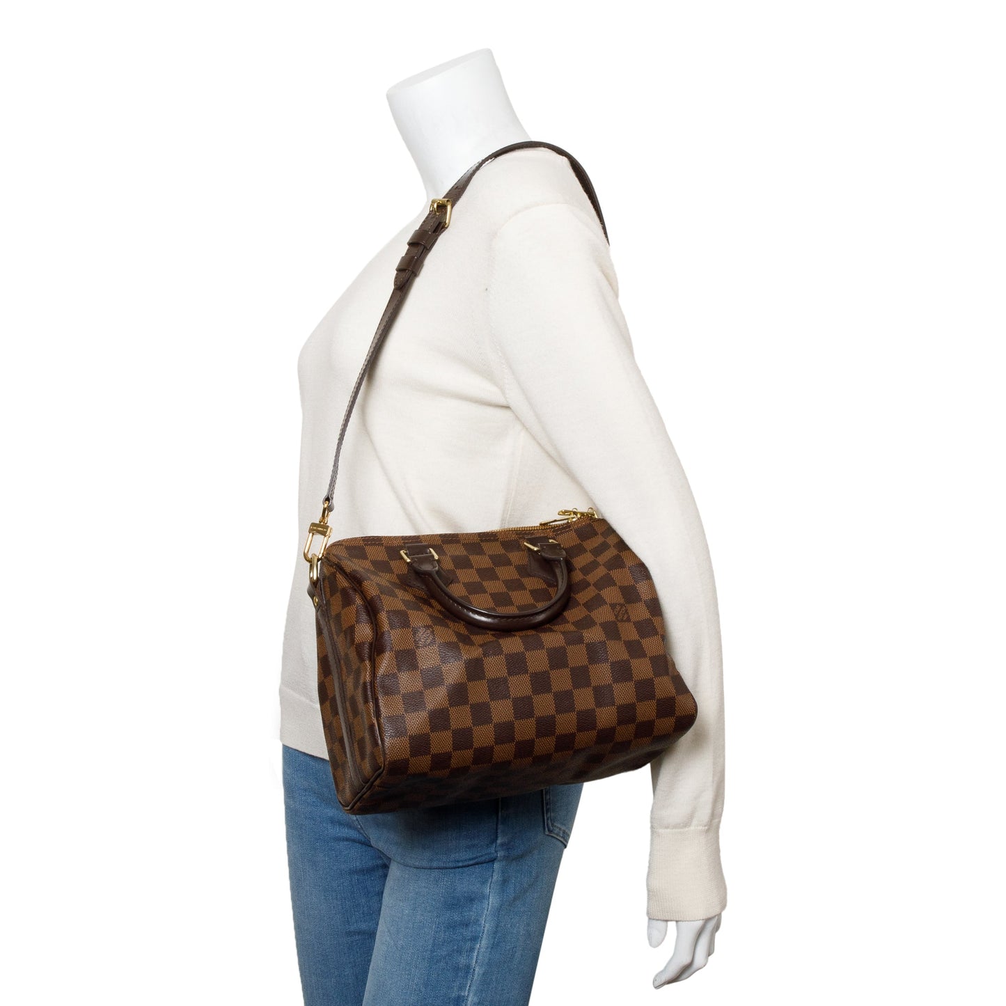 Louis Vuitton Damier Ebene Speedy Bandouliere 25