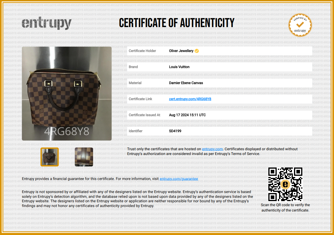 Louis Vuitton Damier Ebene Speedy Bandouliere 25