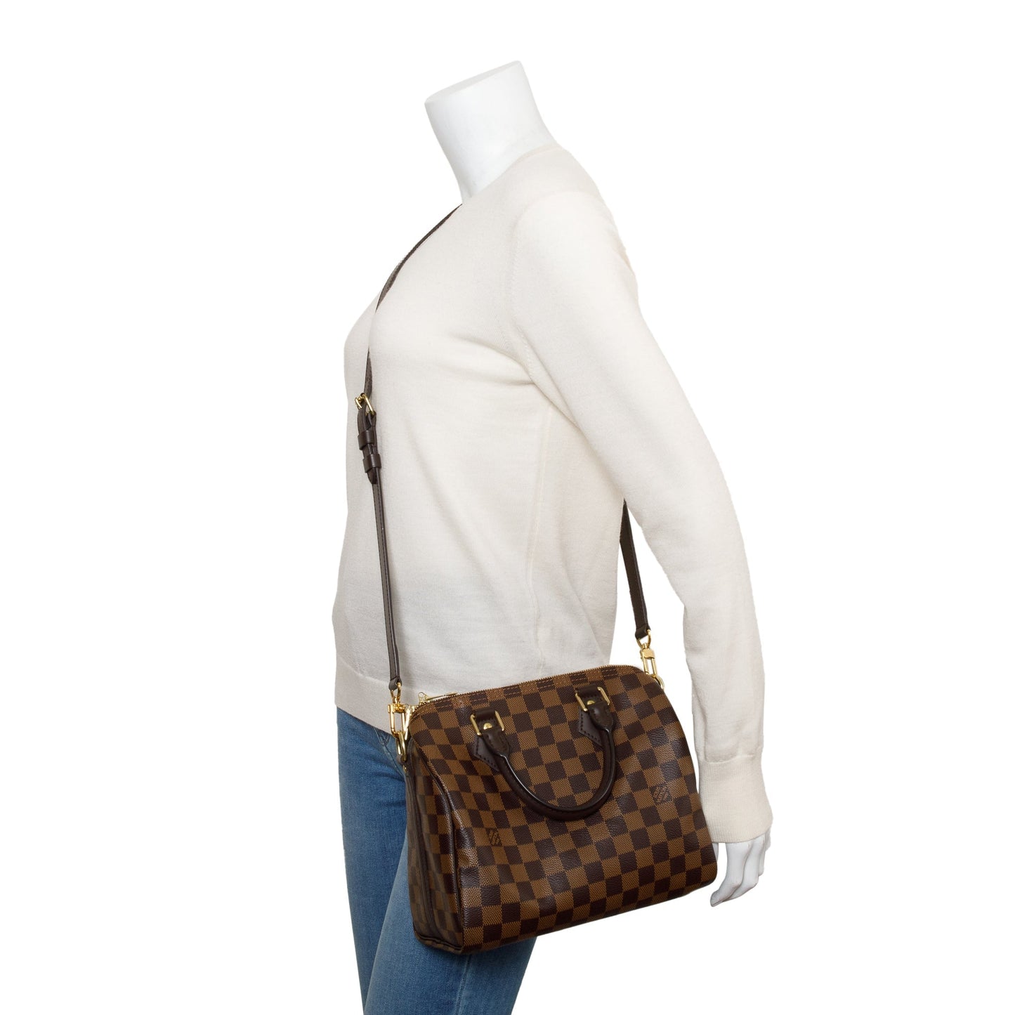 Louis Vuitton Damier Ebene Speedy Bandouliere 25