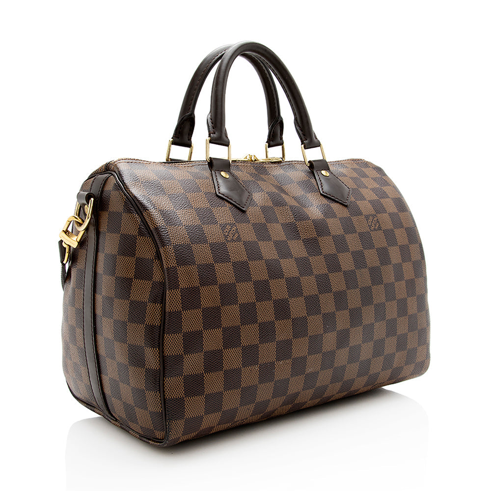 Louis Vuitton Damier Ebene Speedy Bandouliere 30 Satchel (SHF-21143)