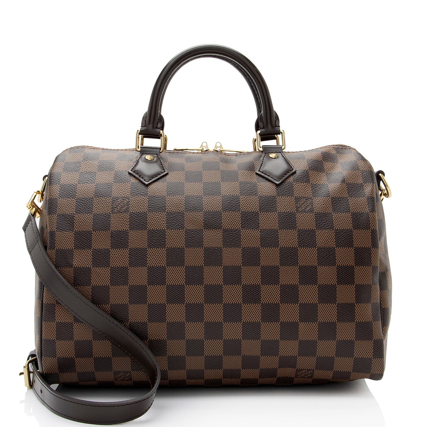Louis Vuitton Damier Ebene Speedy Bandouliere 30 Satchel (SHF-T8LWlT)