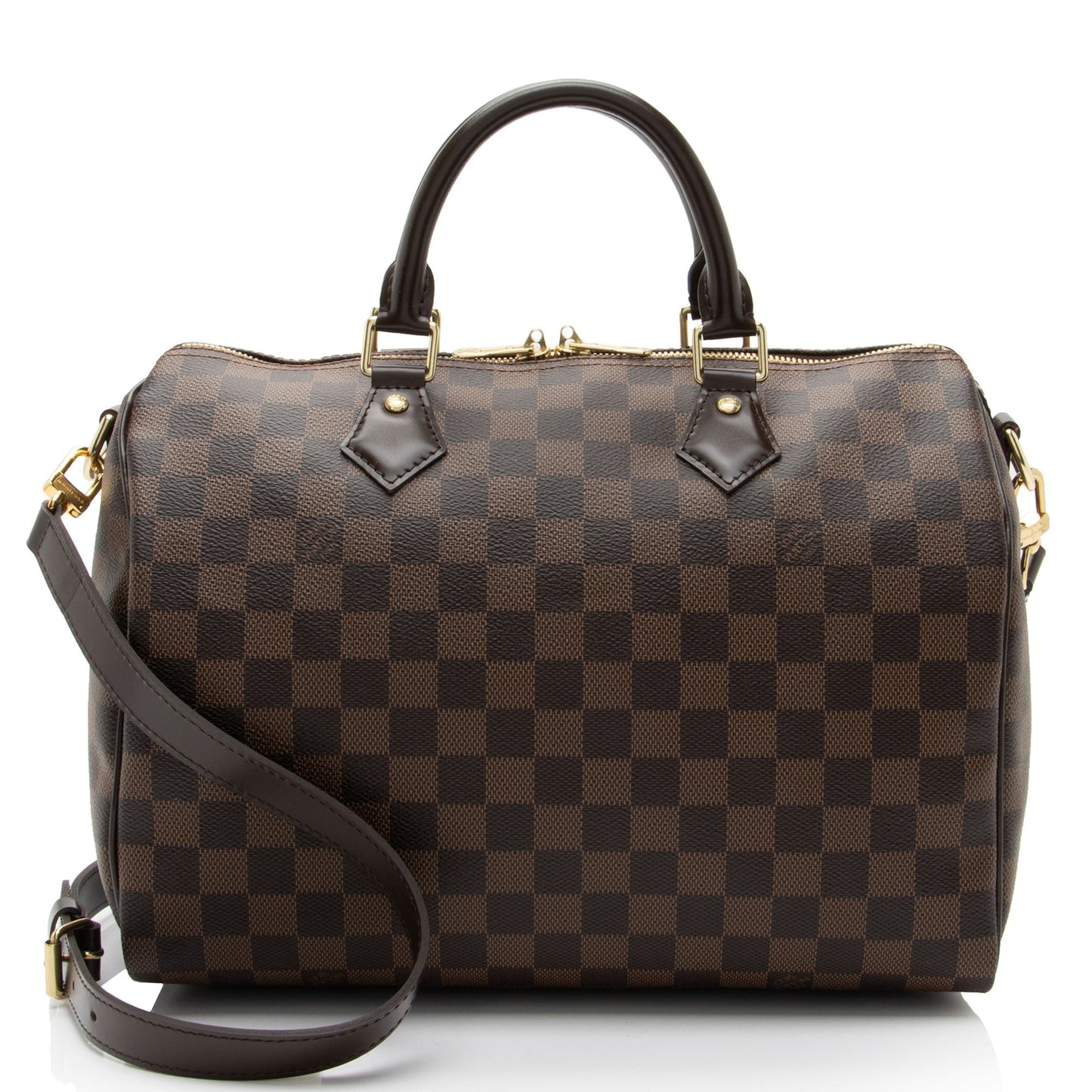 Louis Vuitton Damier Ebene Speedy Bandouliere 30 Satchel (SHF-Gf2JZ0)