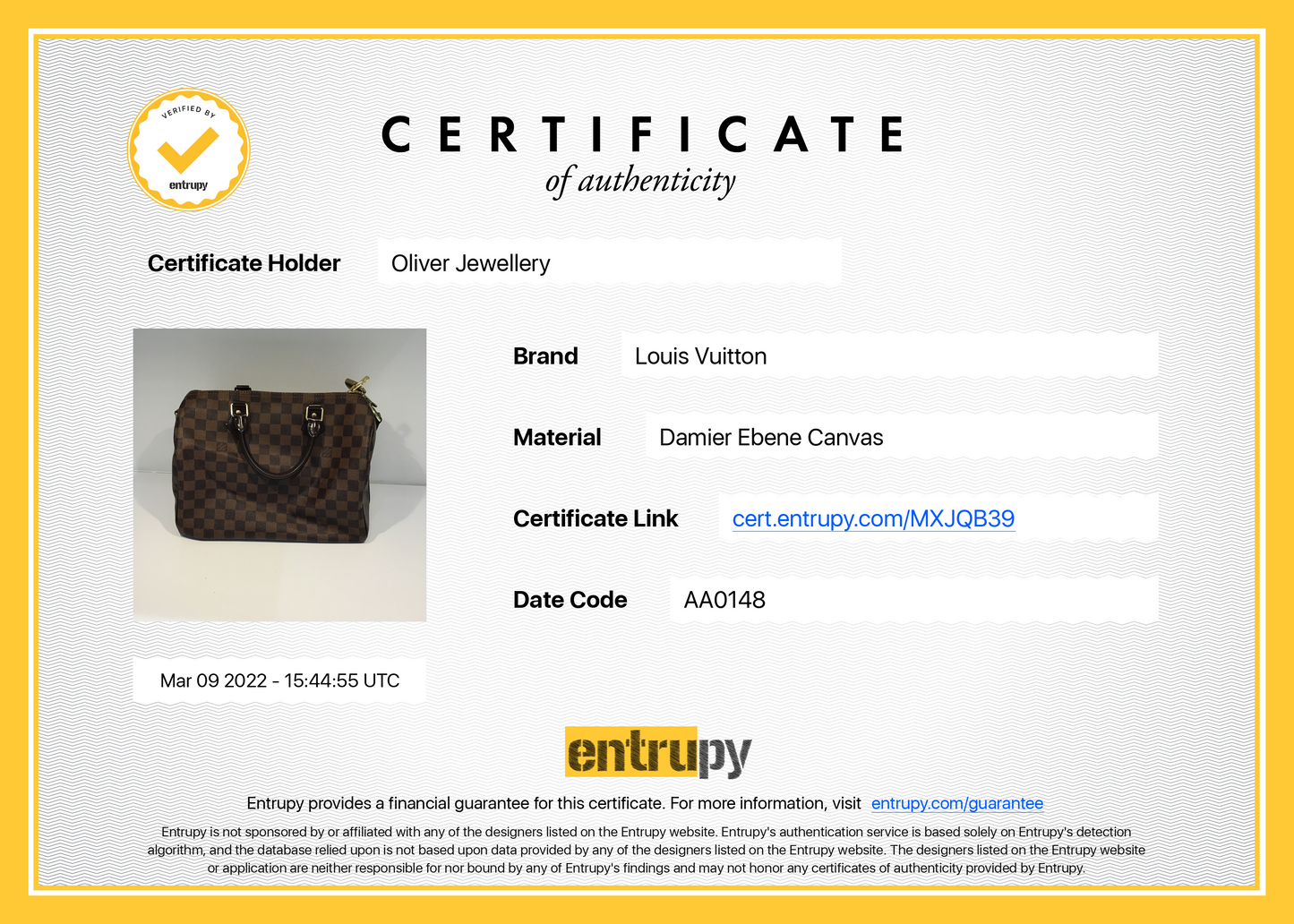 Louis Vuitton Damier Ebene Speedy Bandouliere 30