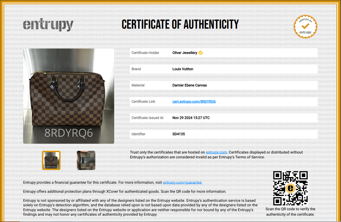 Louis Vuitton Damier Ebene Speedy Bandouliere 30