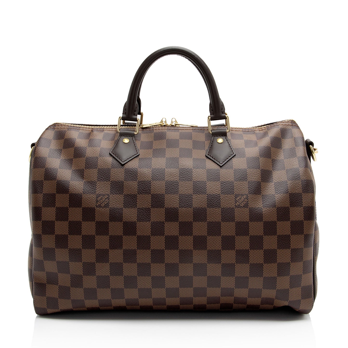 Louis Vuitton Damier Ebene Speedy Bandouliere 35 Satchel (SHF-zqmgHr)