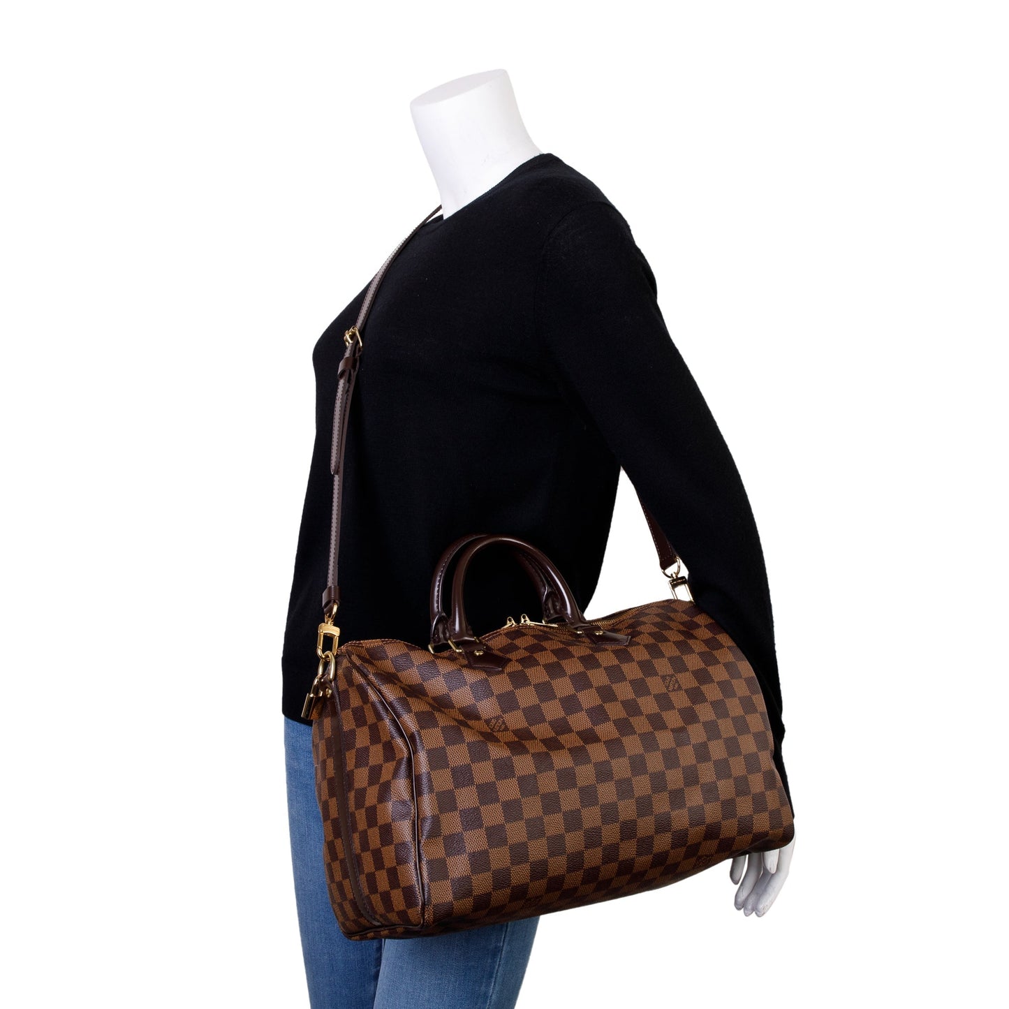 Louis Vuitton Damier Ebene Speedy Bandouliere 35