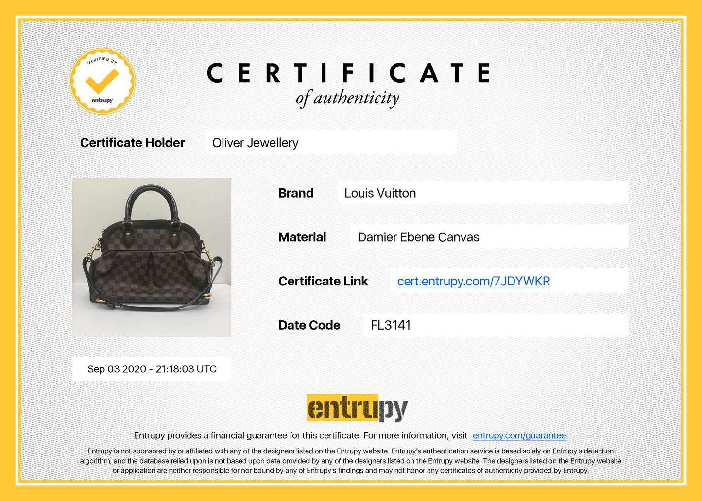 Louis Vuitton Damier Ebene Trevi PM