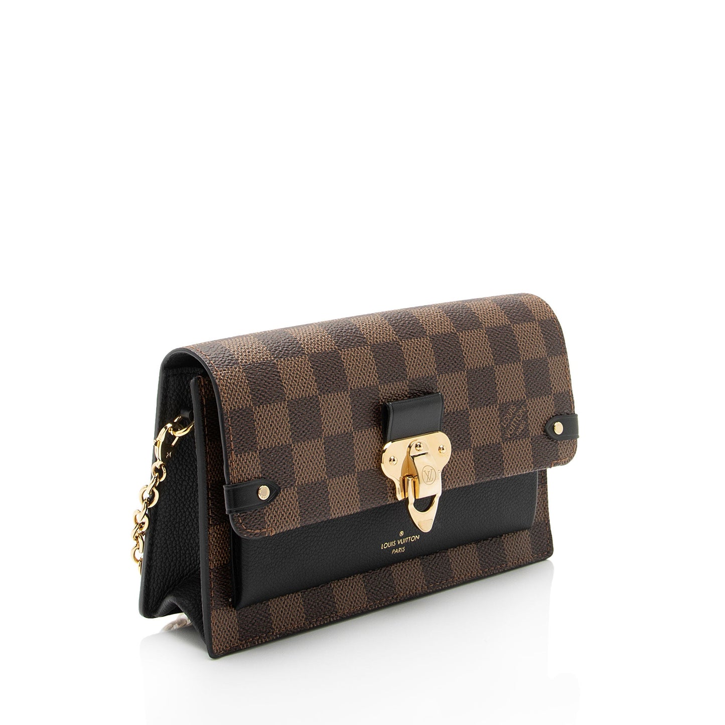 Louis Vuitton Damier Ebene Vavin Chain Wallet (SHF-0jS0VB)