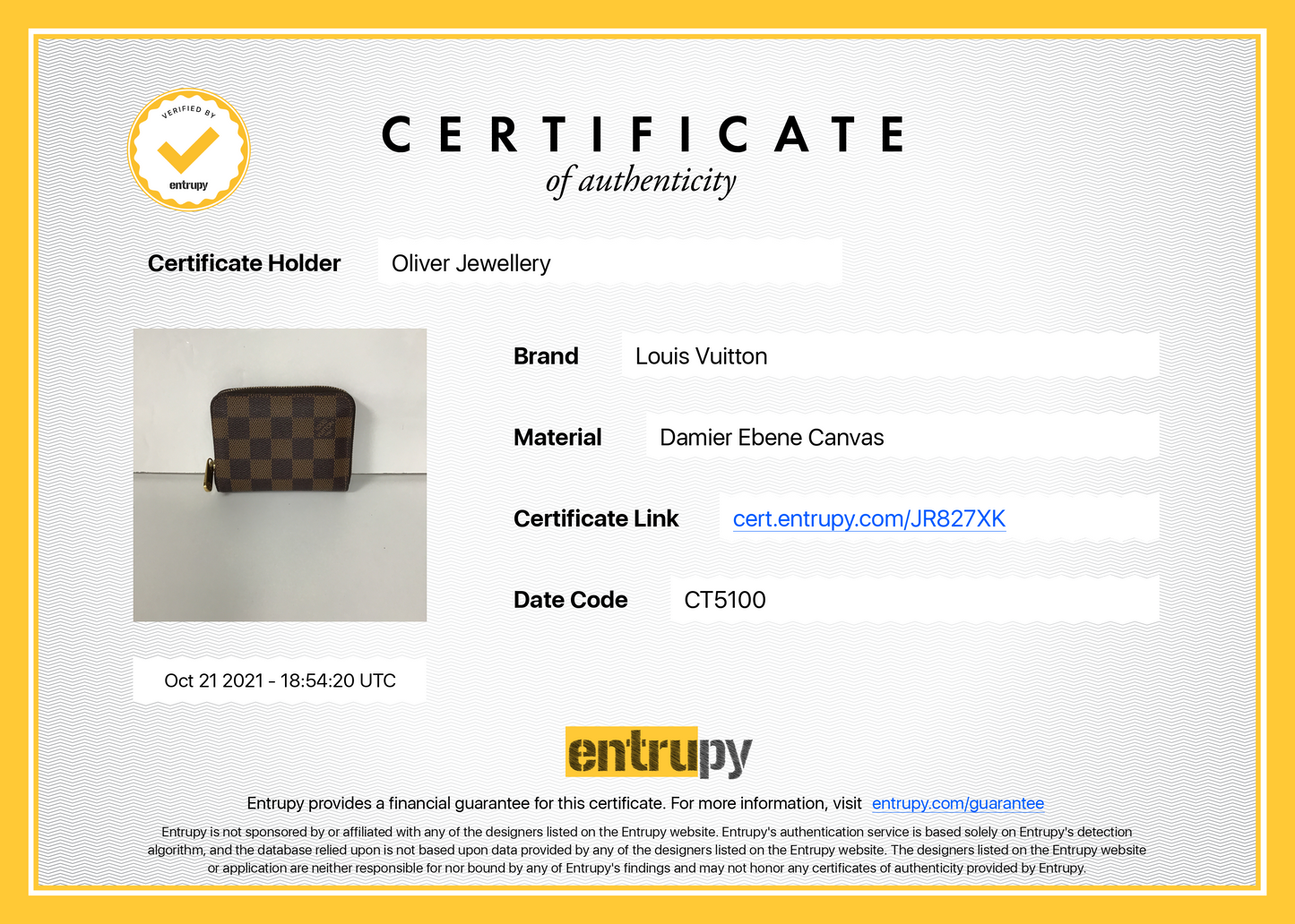 Louis Vuitton Damier Ebene Zippy Coin Purse