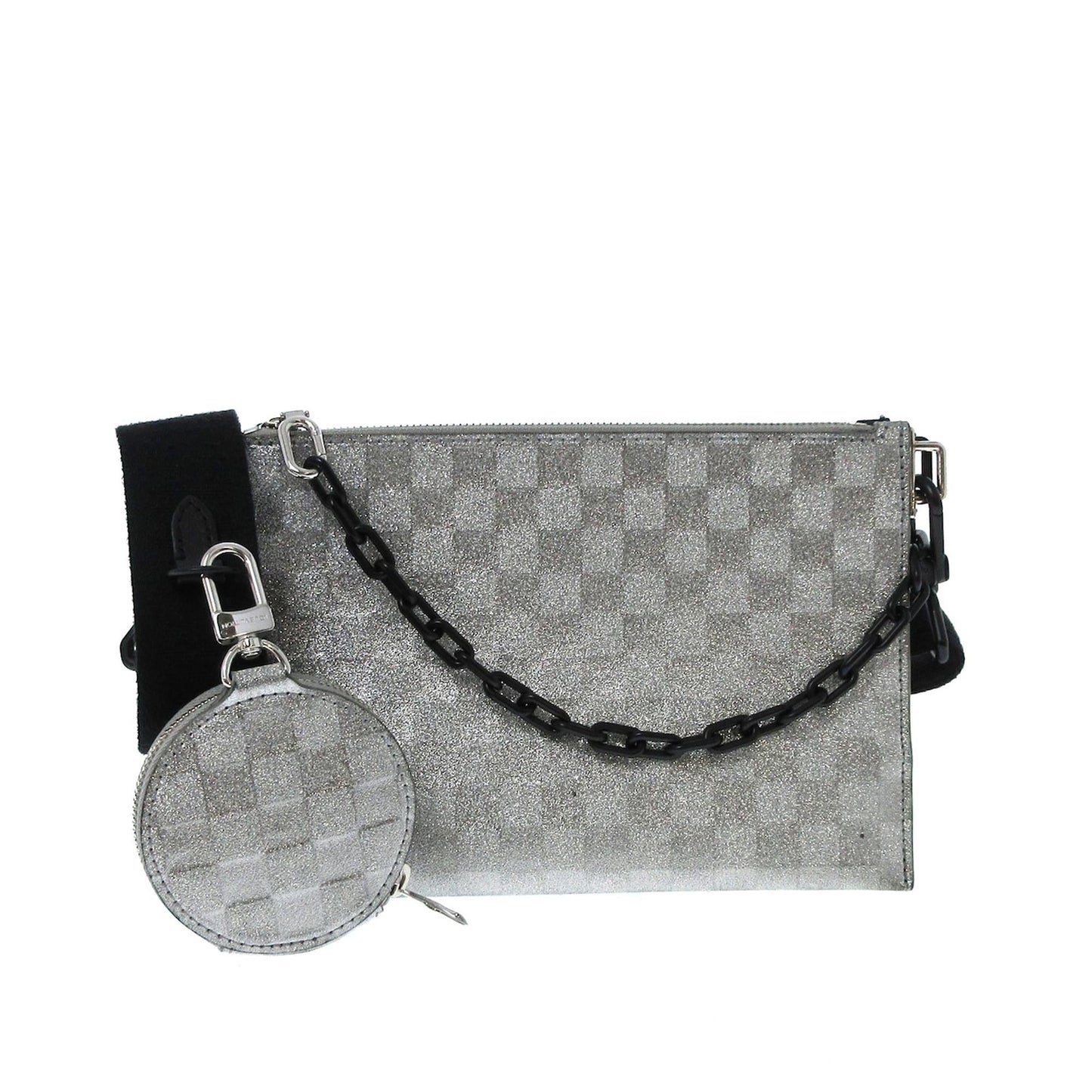 Louis Vuitton Damier Glitter Taurillon In The Loop Trio Pouch (SHG-x6woM7)