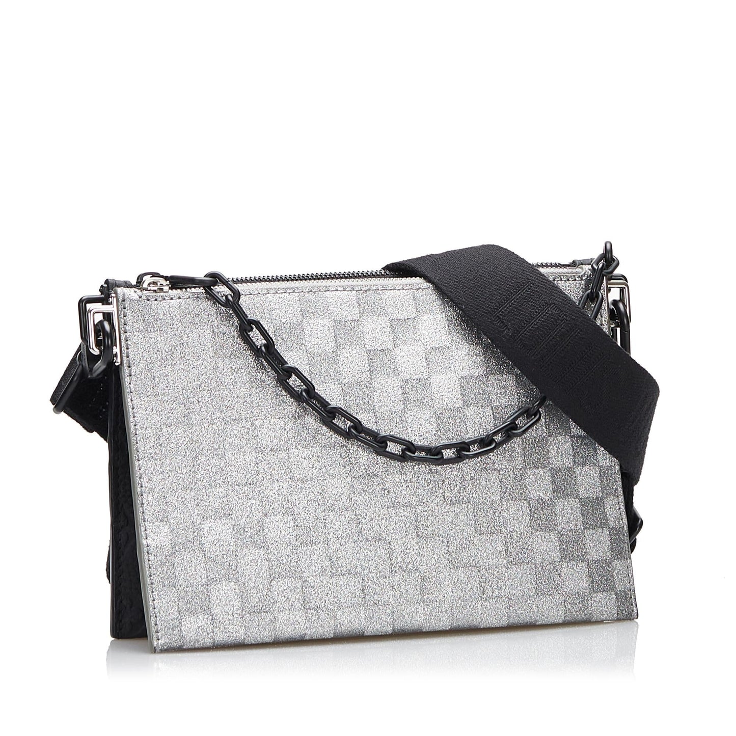 Louis Vuitton Damier Glitter Taurillon In The Loop Trio Pouch (SHG-5PeliZ)