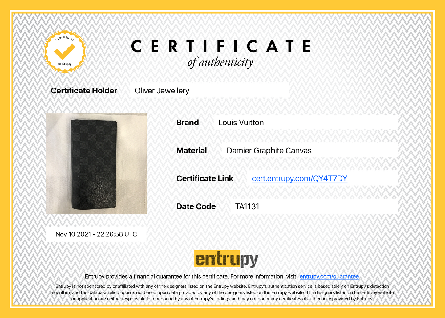 Louis Vuitton Damier Graphite Brazza Wallet