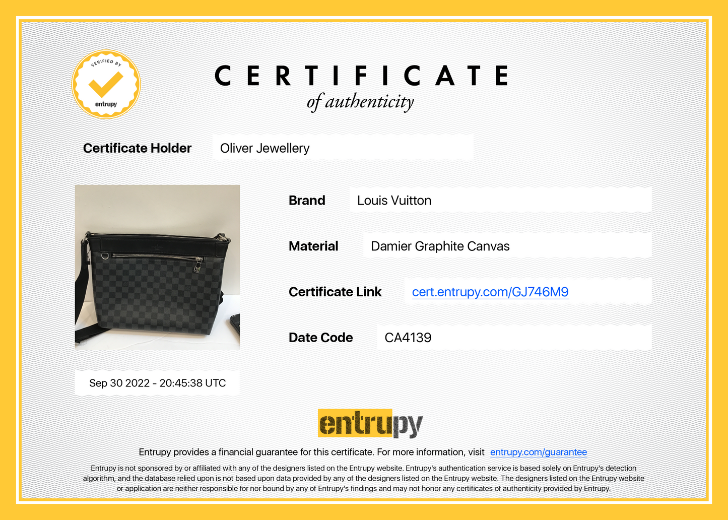 Louis Vuitton Damier Graphite Mick PM