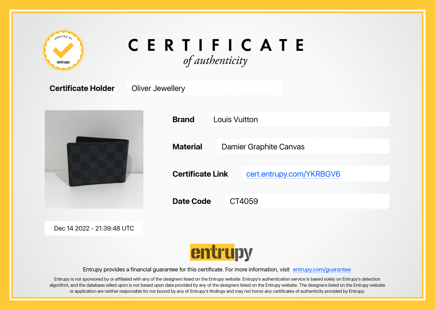 Louis Vuitton Damier Graphite Multiple Wallet