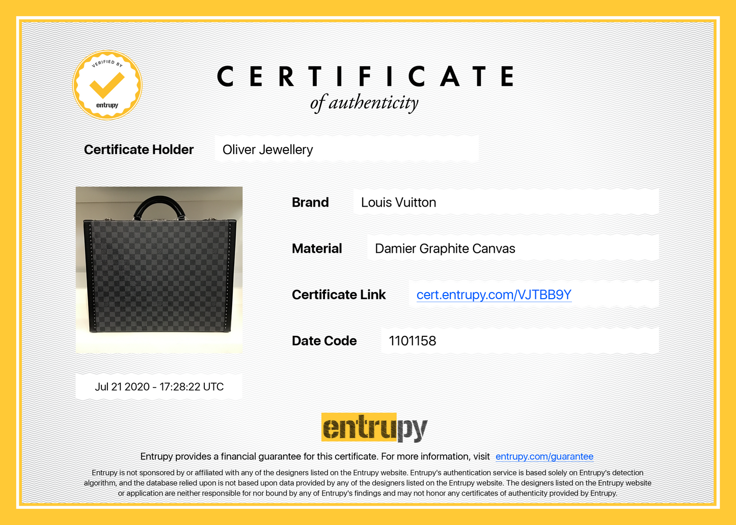 Louis Vuitton Damier Graphite President Briefcase